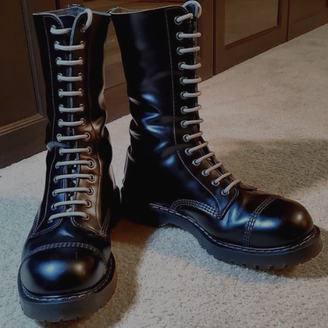 14 eye steel toe top doc martens