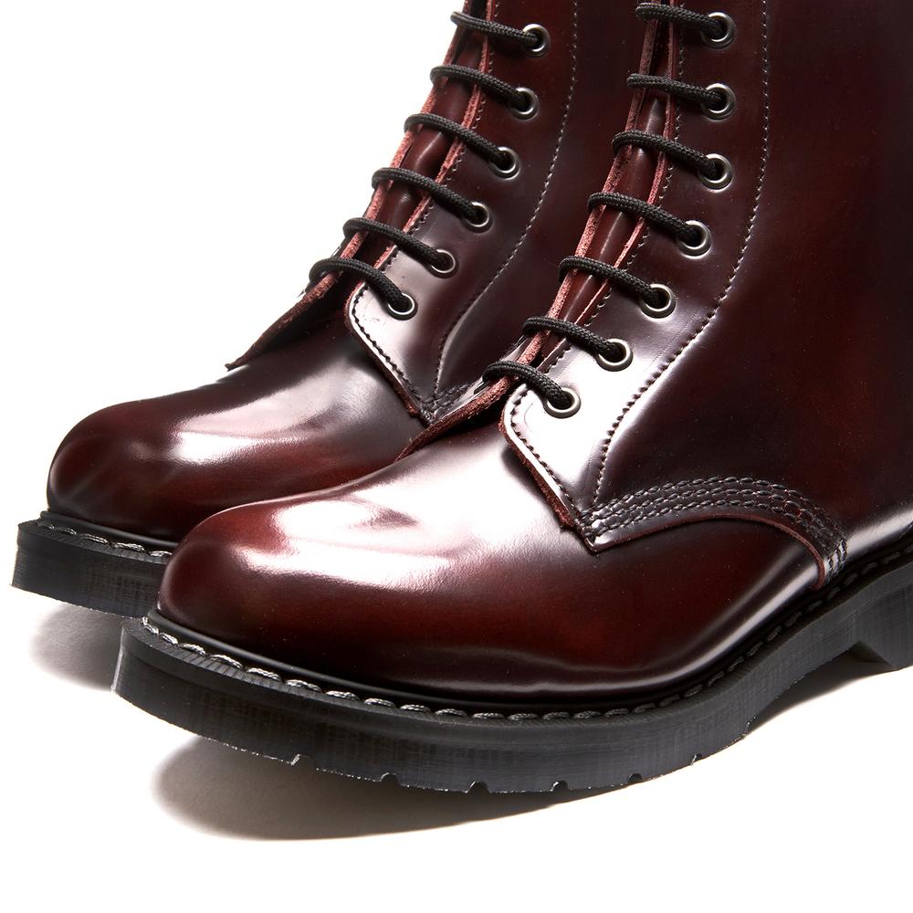 SOLOVAIR BURGUNDY RUB OFF EYE DERBY BOOT - Main Image