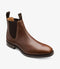 LOAKE - "CHATSWORTH" BROWN LEATHER CHELSEA BOOT WITH RUBBER STUDDED SOLE