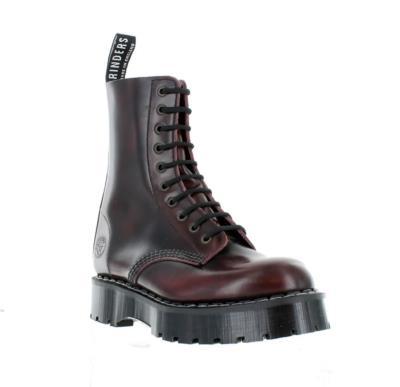 Grinders - Alice X Burgundy Rub Off Leather Boot With Double  display picture 2