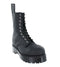 GRINDERS - BULLDOG X BLACK GREASY LEATHER BOOT WITH DOUBLE SOLE UNIT (10 EYELET) - The British Boot Company LTD