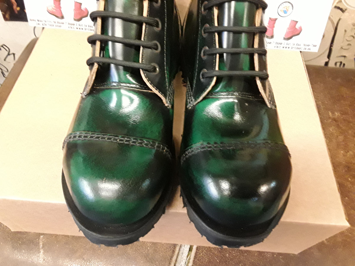 Dr Martens Getta Grip Emerald Green made in England steel toe Boots Size 4