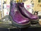 Dr Martens Purple patent Zip Chelsea boots,  production samples,  Made in England