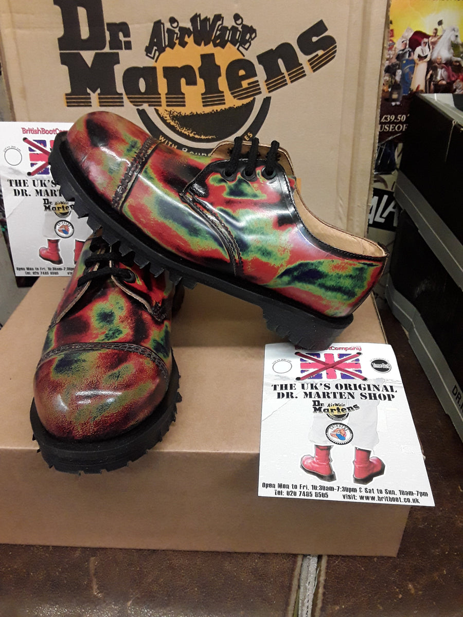Dr Martens Getta Grip,Rainbow steel toe shoe size 4. Made in
