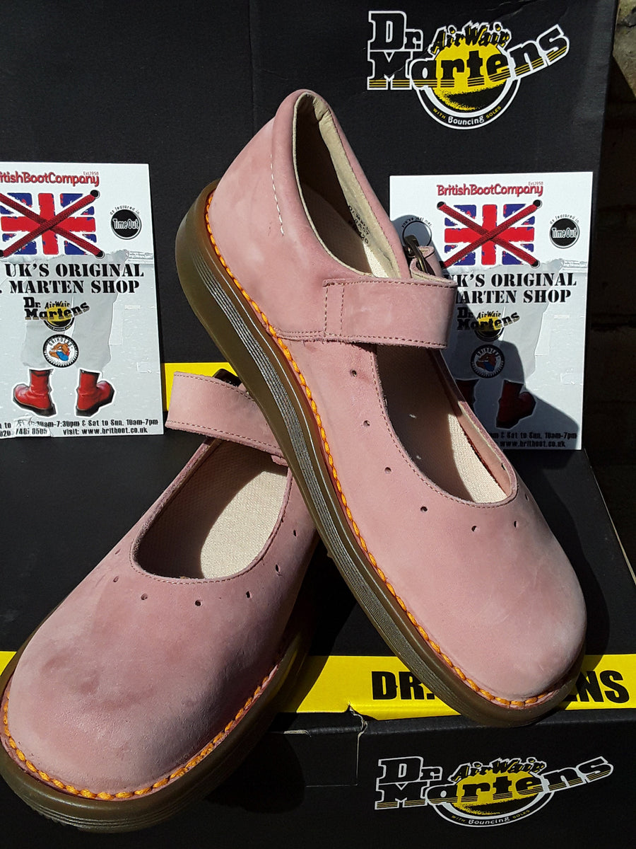 Dr Martens 8a57 Pink Nubuck Mary Janes Various Sizes