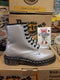 Dr Martens Made in England Lilac Gunmetal 8-Hole Size 4