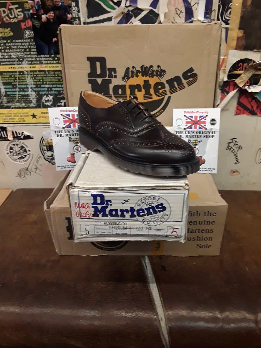 Dr martens made in england classic brogue shoe burgundy sale