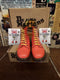 Dr Martens 1460 Orange Smooth 8 Hole Size 4 and 6- MADE IN ENGLAND