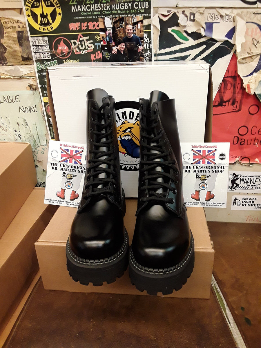 Grinders Taylor Black 10 Hole Platform Sole Various Sizes