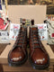 Dr Martens Les Monkey Boots, Size UK12, Made in England, Brown Polished Leather, 7 hole Boots