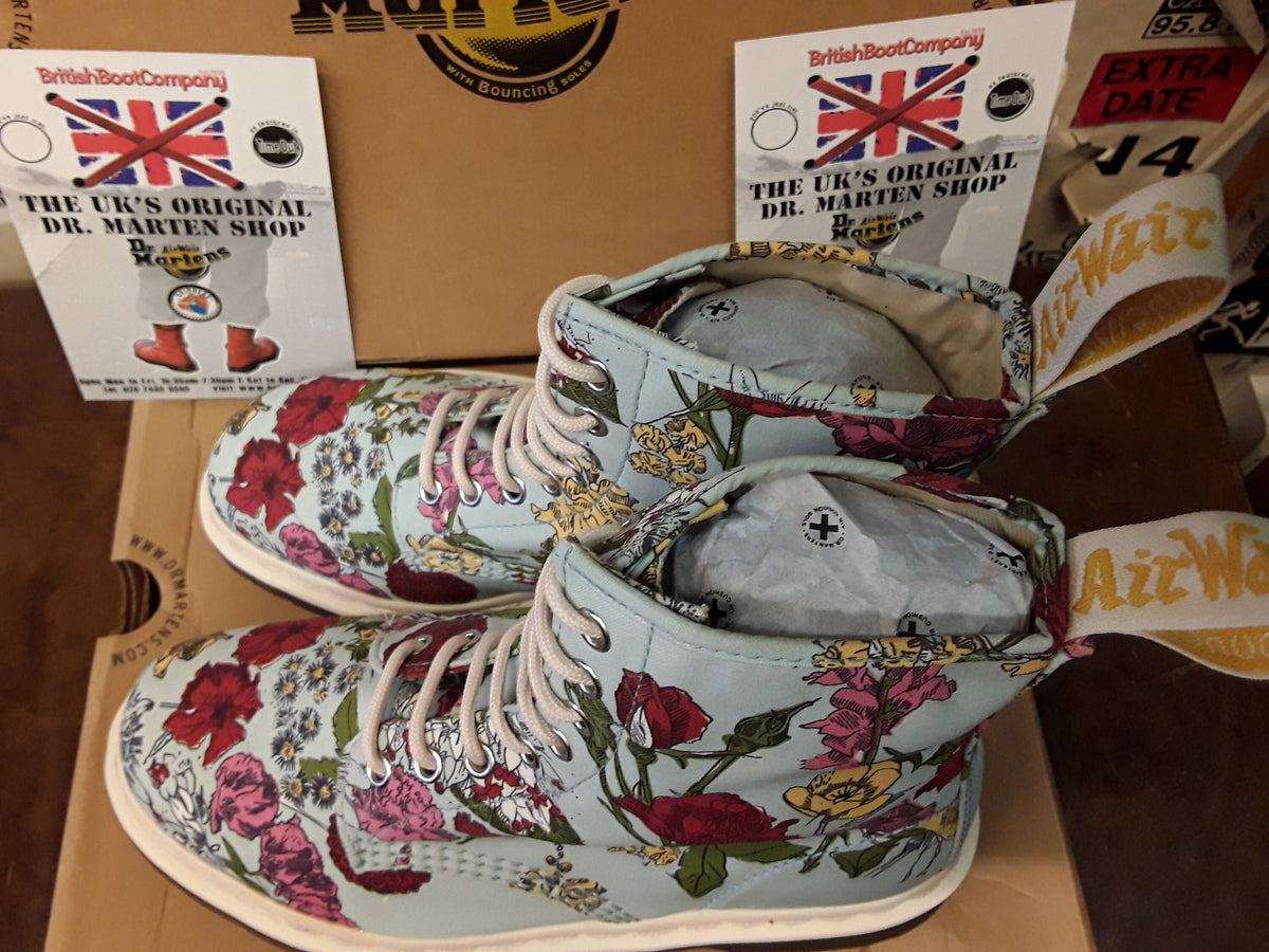 Dr martens floral canvas boots on sale