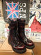 NPS X1.1124 BURGUNDY 14 Hole Twin Strap Made in England Size 5.5