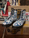 Dr Martens 1460 White and Blue Meadow Made in England Size 3
