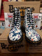 Dr Martens 1460 White and Blue Meadow Made in England Size 3