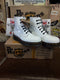 Dr Martens Vintage 90's, Size UK4, Made in England, Womens White Ankle Boots, 6 Hole Boots, 8175