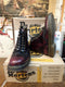 Dr Martens 1460  Vintage 90's, Size UK6, Made in England, Claret Rub Off, Womens Ankle Boots, Leather Boots