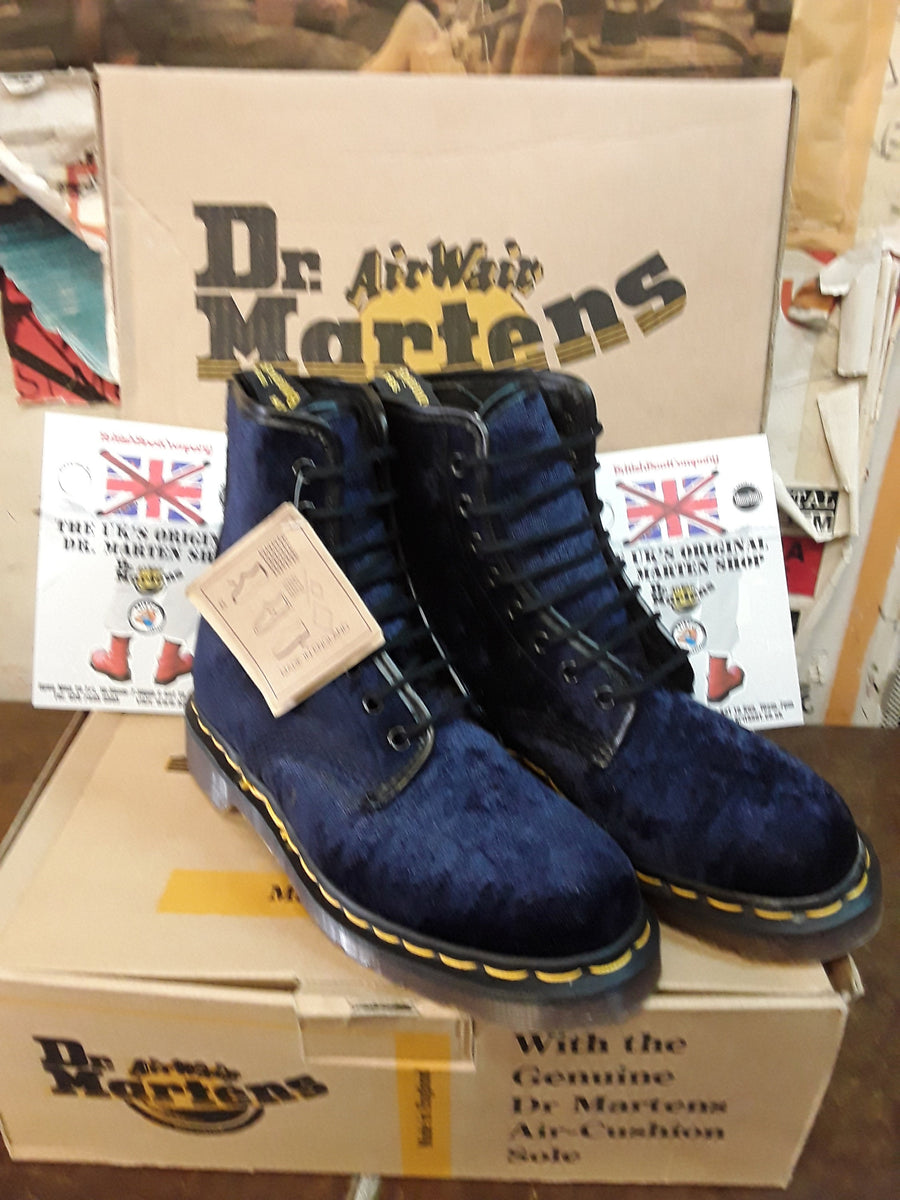 Original Doc Martens Boots Suede Dr Martens 1460 Navy Velvet Made
