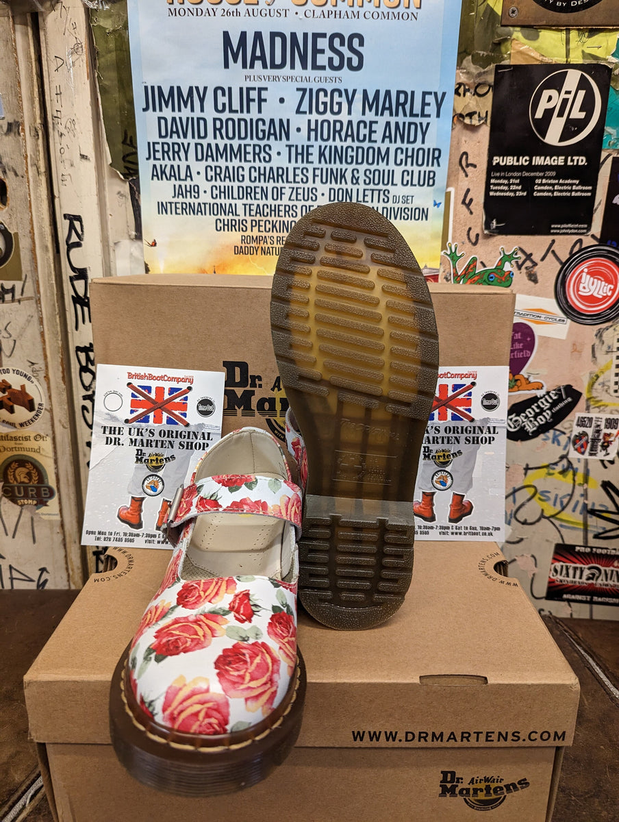 Dr Martens Mary Janes Size UK4 5 Limited Edition Valentine Rose Floral Sandals Womens Sandals 5026