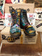 Dr Martens 1460 Rainbow, Size UK4, Vintage 90's, Tie Dye Made in England Velvet