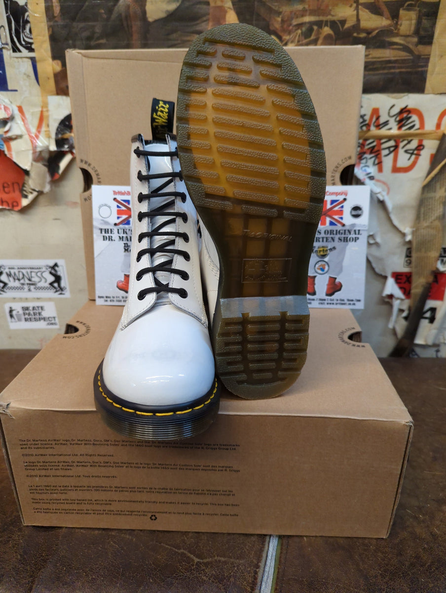 Dr Martens 1460 White Patent Hole Sizes and1