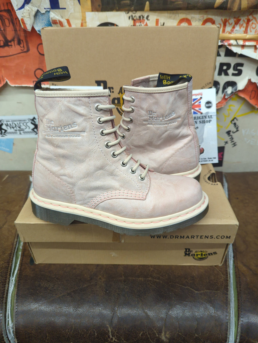Bottes Dr. Martens 1460 8 Trous – Rose Et Violet, Cuir, Neuves Avec Emballage, Talon Plat, Toutes Saisons