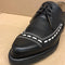 GEORGE COX - BLACK CALF LEATHER SHOE WITH WHITE CONTRAST STITCHING WI (4065) - The British Boot Company LTD