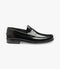 LOAKE - &quot; PRINCETON&quot; BLACK LEATHER LOAFER SHOE WITH LEATHER SOLE - The British Boot Company LTD