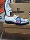 George Cox - 4067 White Leather Monk Strap