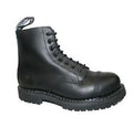 GRINDERS - ATTITUDE LO BLACK LEATHER BOOT (8 EYELET) - The British Boot Company LTD