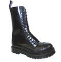 NPS - BLACK LEATHER BOOT WITH STITCHED STEEL TOE CAP (14 EYELET) - The British Boot Company LTD