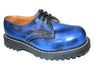 NPS - NAVY RUB OFF LEATHER SHOE WITH STEEL TOE CAP (3 EYELET) - The British Boot Company LTD