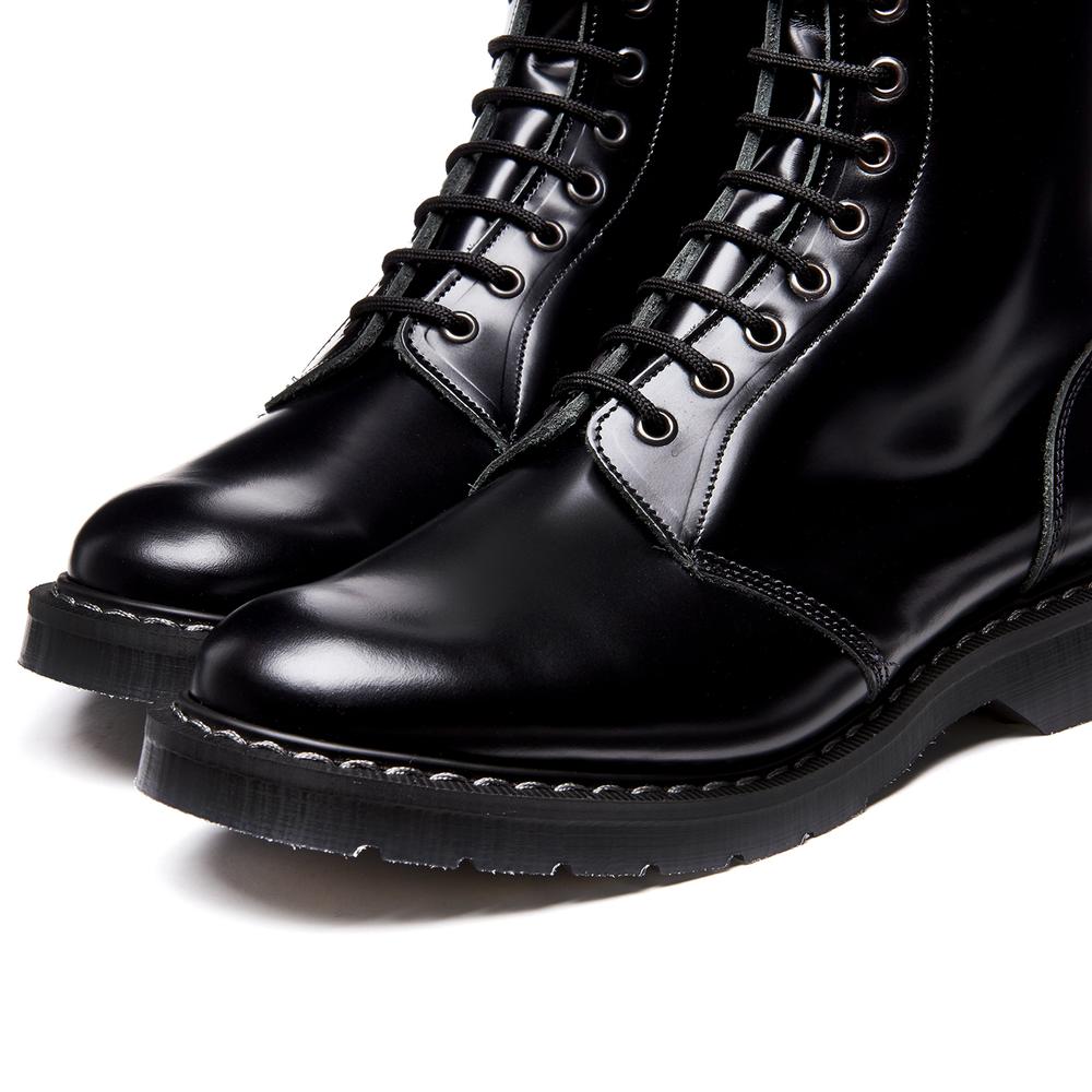 SOLOVAIR "ASTRONAUT" BLACK LEATHER BOOT (11 EYELET)