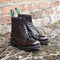 SOLOVAIR - BURGUNDY RUB OFF 8 EYE DERBY BOOT