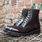 SOLOVAIR - BURGUNDY RUB OFF 8 EYE DERBY BOOT