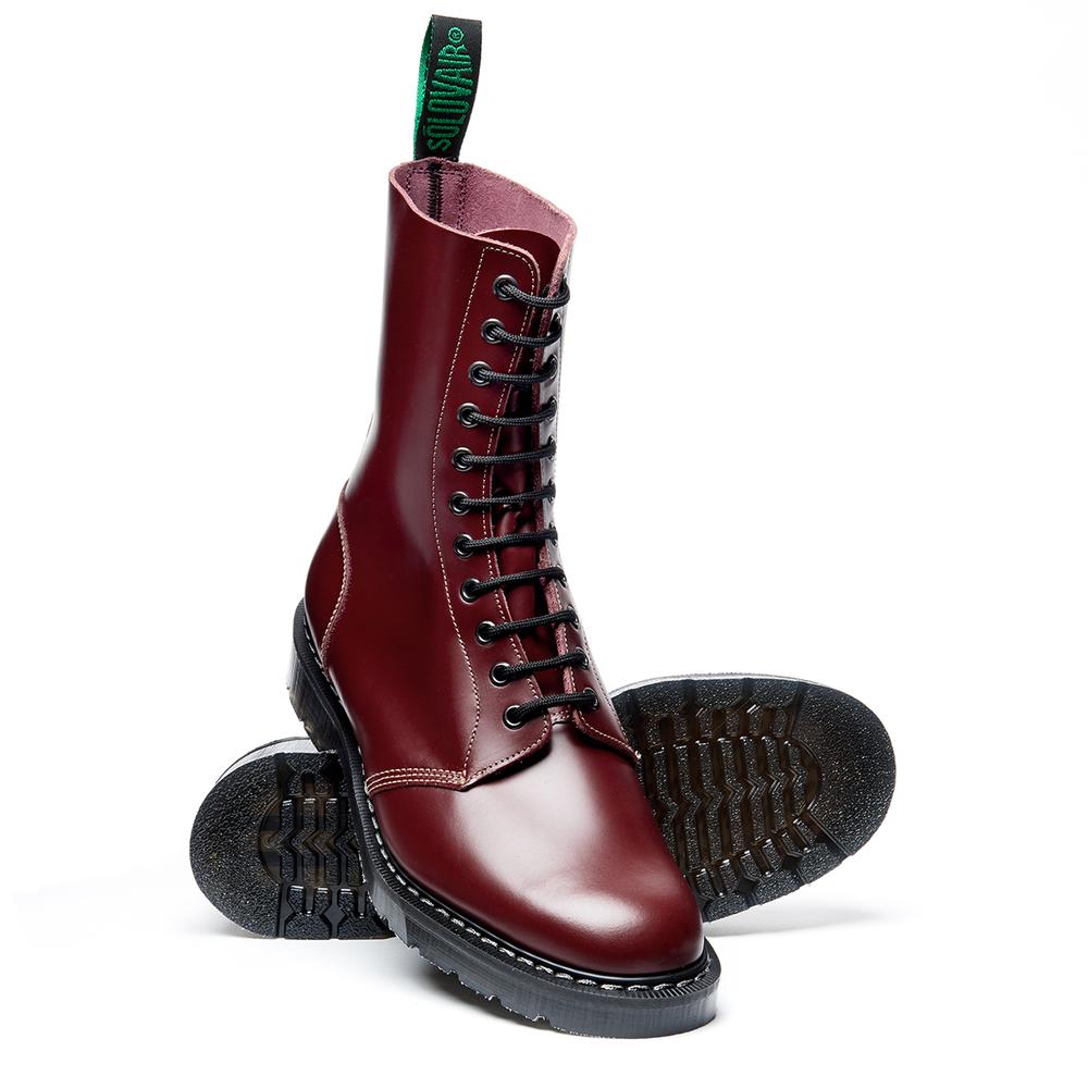 SOLOVAIR "ASTRONAUT" OXBLOOD LEATHER BOOT (11 EYELET)
