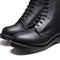 SOLOVAIR - BLACK GREASY 8 EYE DERBY BOOT