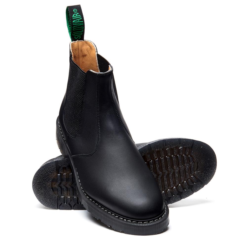 Solovair - Black Greasy Dealer Boot