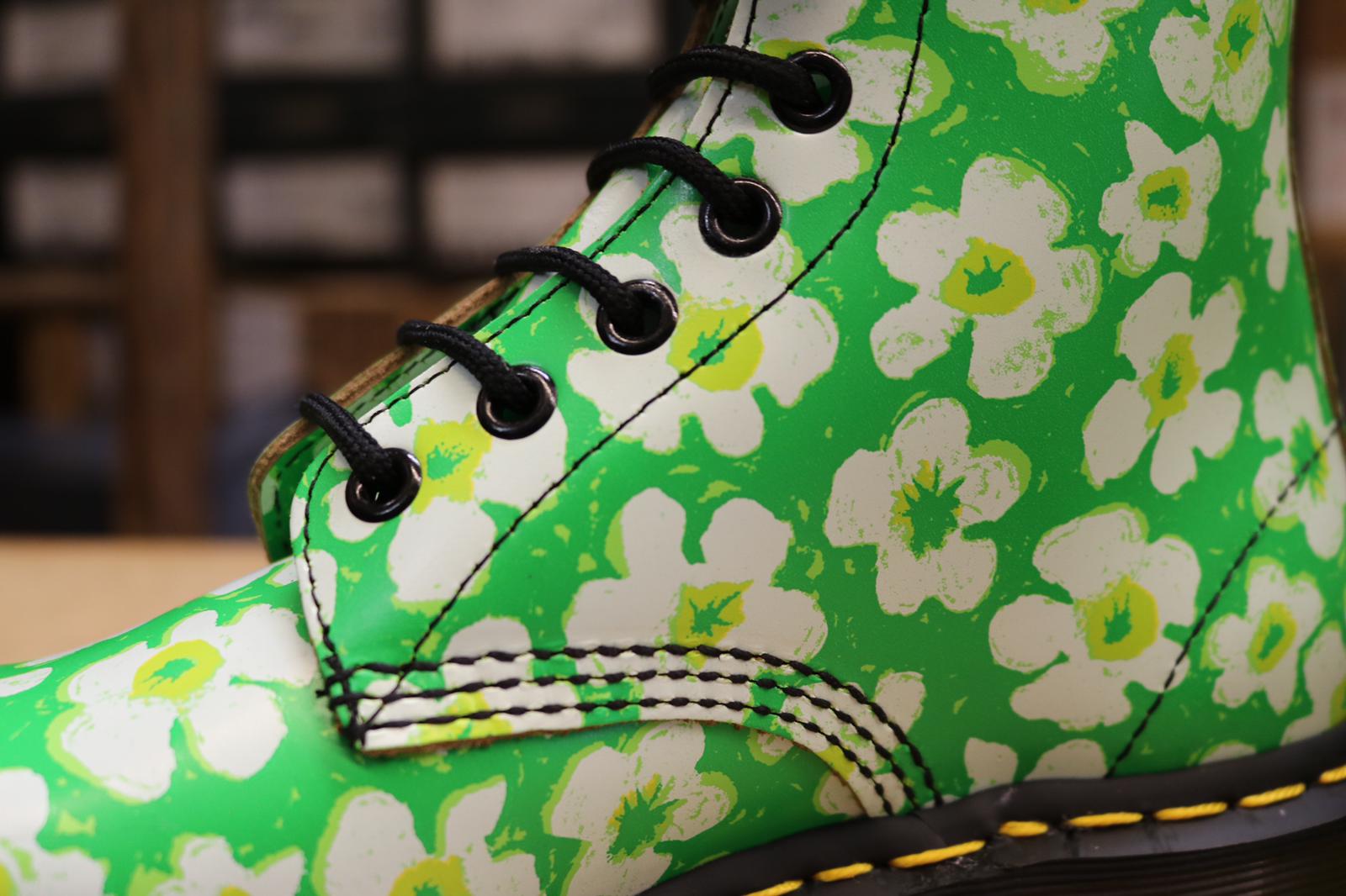 DR Martens - Lime & Yellow Pansy Fayre
