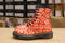 DR MARTENS - ORANGE "PANSY" FLORAL BOOT (8 EYELET) - BRITISH BOOT COMPANY LTD