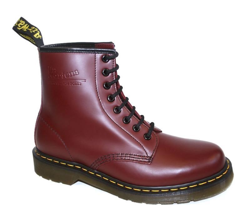 DR MARTENS CHERRY LEATHER BOOT 1460 (8 EYELET)