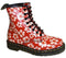DR MARTENS - ORANGE &quot;PANSY&quot; FLORAL BOOT (8 EYELET) - The British Boot Company LTD