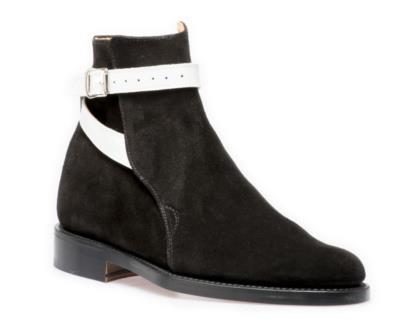 GEORGE COX BLACK SUEDE STRAP JODHPUR