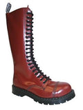 GRINDERS - KING (CHERRY RED LEATHER) (20 EYELET) - The British Boot Company LTD