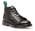 SOLOVAIR - BLACK HI-SHINE LEATHER MONKEY BOOT - BLACK SOLE - The British Boot Company LTD