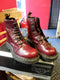 MADE IN ENGLAND Dr Martens Red Synthetic Patent Size 4