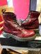 MADE IN ENGLAND Dr Martens Red Synthetic Patent Size 4