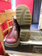 Dr Martens Vintage 80's, Size UK4, Made in England, Womens Dark Red side zip Boots
