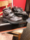 Dr Martens Vintage 80's, Size UK4, Made in England, Women's Leather Boots, Silver/Grey Strap Boots