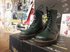 Dr Martens KIDS Boots / Size UK1,3,13 / Green Waxy / 8 hole