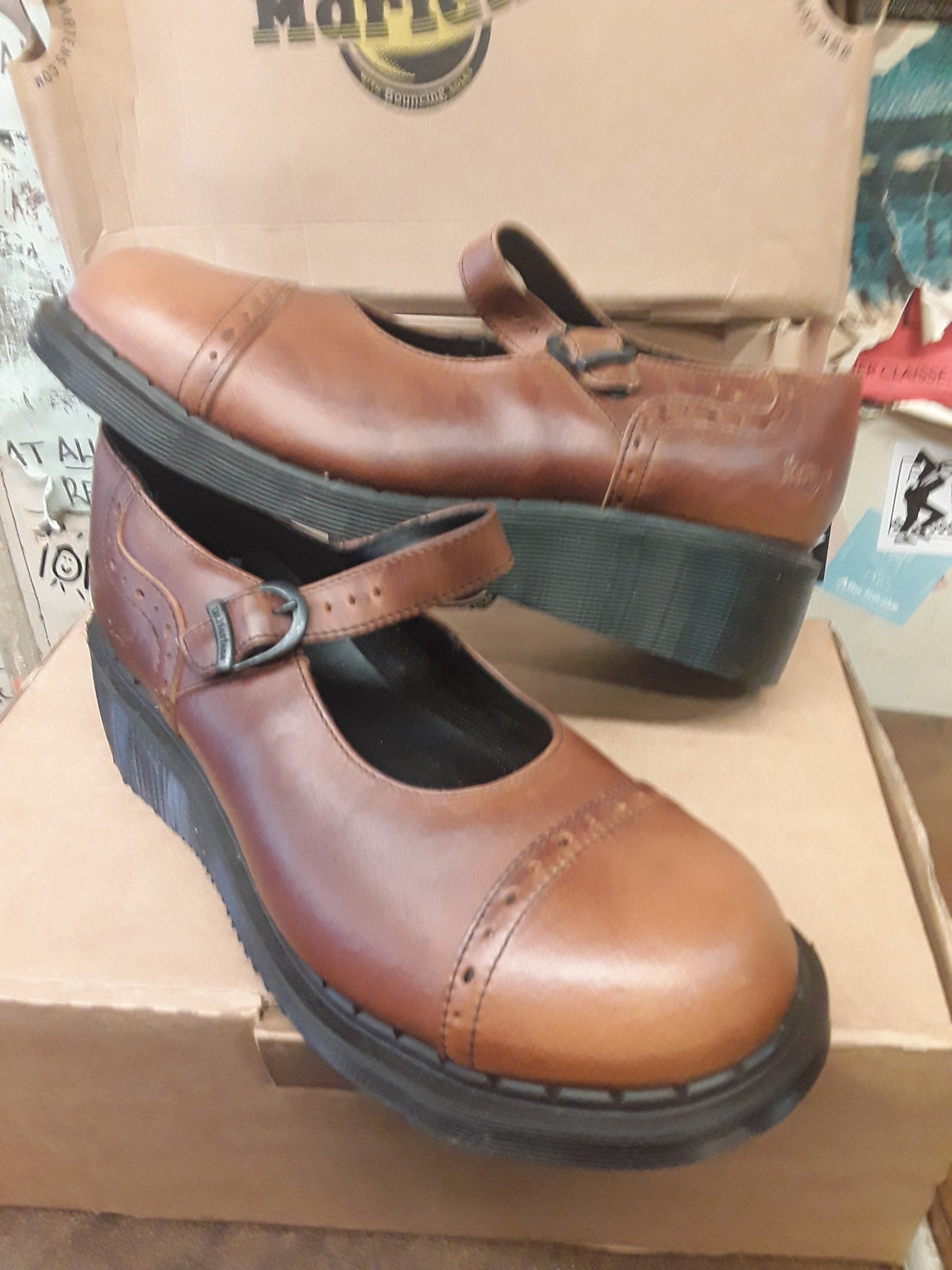 Bottes Dr. Martens Vintage Années 90 - Taille 37.5 EU (4 UK), Cuir Noir, Style Plateforme